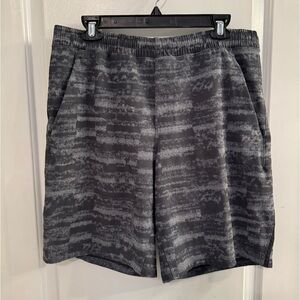 Lululemon Pace Breaker Short 9" Lined Algorithim Jacquard Black Grey White Large